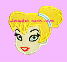 Tinkerbell Face Applique Machine Embroidery Design - £3.14 GBP