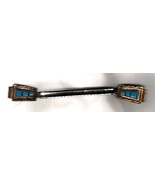 Women Signed Gold Overlay on Sterling Watch Tips with Square Turquoise C... - €73,31 EUR