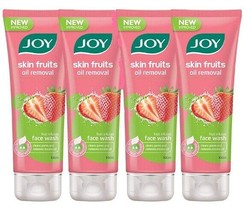 Joy Skin Fruits Oil Removal Fruit Infused Strawberry Face Wash (4 X 100ml) - £26.32 GBP