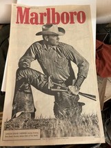 Marlboro Man Cowboy Horses Lasso Vintage Old Newspaper Print Ad Ephemera 1987 - £11.63 GBP