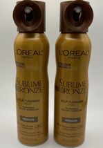 2X L'Oreal Paris Sublime Bronze Self-Tanning Mist 4.6 oz each Medium Nat... - $23.71