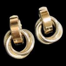 Vintage Sterling / Zina Art Deco / Modernist Clip EARRINGS/Two Tone 26.5 Grams - £99.91 GBP