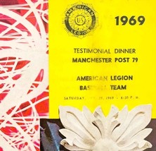 1969 Testimonial Dinner American Legion Manchester NH Post 79 Baseball T... - $29.99
