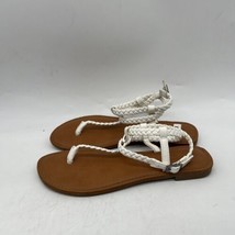 Sandals White Universal Thread Women’s Braided Ankle Wrap Size 7.5 - £11.87 GBP