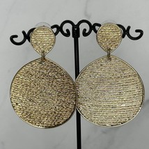 Chico's Chunky Textured Gold Tone Post Earrings Pierced Pair - £7.77 GBP