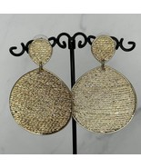 Chico&#39;s Chunky Textured Gold Tone Post Earrings Pierced Pair - £7.78 GBP