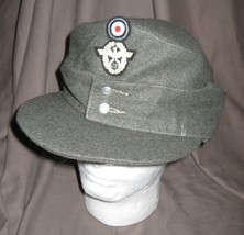 German ww2 Field Police replica reproduction M43 Hat cap Sz 61 - £51.00 GBP