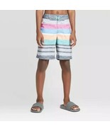 art class™ Boys&#39; Heathered Striped Swim Trunks ~ 12 Husky ~ UPF 50+ Prot... - $28.06 CAD