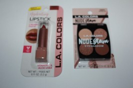 L.A. Colors Nude Glam Eyeshadow C68853 + Hydrating Lipstick C68666 In Box - £9.08 GBP