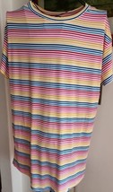 Secret Treasure Sleepshirt ~ Pajama ~ Stripe ~ Knit ~ Knee Length ~ Size... - £17.60 GBP