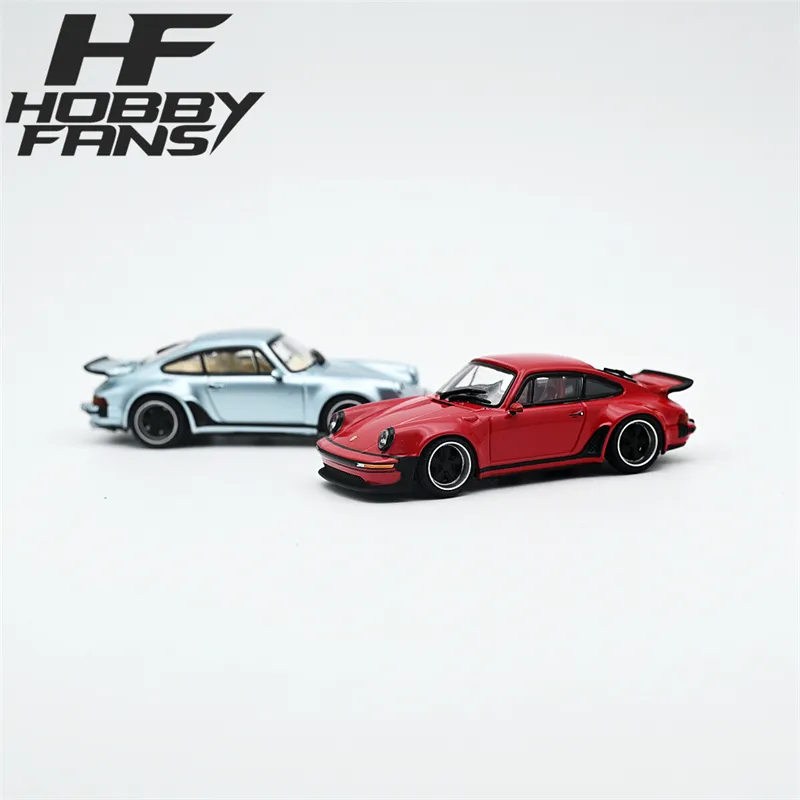 Hobby Fans 1:64 Singer 930 Turbo Study Blue /RED Model Car - £24.05 GBP