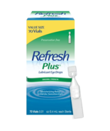 Refresh Plus Lubricant Eye Drops,  Moisturizing Relief, 70 Single Vials - $22.76
