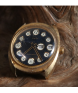 Vintage RUNS Mens 1976 Timex Marlin Telephone Dial Watch Rare Blue Franc... - $89.99