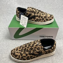 70s Treton Pull On Sneakers 5 youth Girls Cheetah Canvas Retro - $29.99