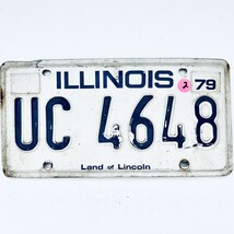 1979 United States Illinois Land of Lincoln Passenger License Plate UC 4648 - €10,23 EUR