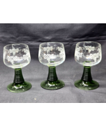 Vintage Schott-Zwiesel SCZ71 (RUWER) GREEN Claret Wine Glass Goblet - Se... - $34.63