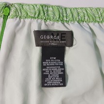 George Me by Mark Eisen Women's Green Paisley Back Zip A-Line Flared Skirt 22W image 3