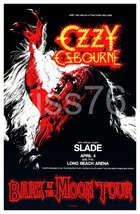 OZZY Osbourne 1984 &quot;Bark At The Moon&quot; 18 x 28 LONG BEACH ARENA RP Concer... - £31.45 GBP
