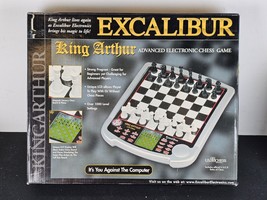 Excalibur King Arthur Chess Game Computer 8&quot; x 8&quot; Board LCD Model 915 - $59.35