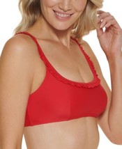 Tommy Hilfiger Bikini Swim Top Ruffles Scarlet Red Size Small $78 - Nwt - £21.57 GBP