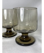 8 Vintage Libbey Accent Tawny Smoke 9 1/2 oz Wine Juice Rocks Footed Gla... - €40,38 EUR