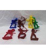 Lot Of (7) Vintage 1960s Cowboy And Indian Toy Figures 3&quot; - €15,28 EUR
