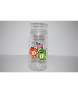 Vintage M&amp;Ms 7.75&quot; Glass Snack Candy Jar w/ Lid 1980 Olympics Los Angels - $14.75 CAD