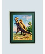T-Rex Battle Dinosaur Poster Print Art by Charles R Knight. Many Framing... - $64.00
