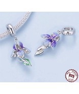 Iris simil pandora, iris charm for pandora, silver charm for pandora,iri... - $26.06 CAD