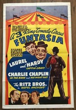 *FUNTASIA (c.1950&#39;s) Laurel and Hardy, Charlie Chaplin &amp; The Ritz Brothers 1-Sht - £74.53 GBP