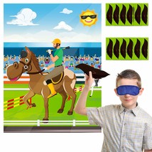 24Pcs Horse Race Party Sticker Game, Pin The Tail On The Horse Poster, H... - $14.99