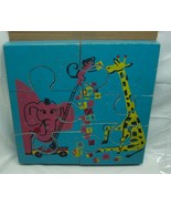 Antique 1950&#39;s Double Sided Children&#39;s WOOD PUZZLE Mid Century Pop Art A... - $101.55 CAD