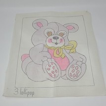Cross Stitch Canvas Cute Teddy Bear Hand Drawn by 3 Lillipop Craft - £23.73 GBP