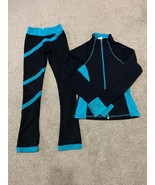 ChloeNoel Ice Figure Skating Suit  Girls Training Jacket Trousers Size CM - $63.94 CAD