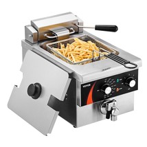 Commercial Electric Deep Fryer Countertop Deep Fryer 1750W 9Qt /8.5 L - £276.45 GBP