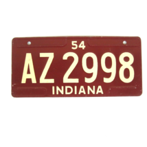 Vintage 1954 Wheaties Cereal Indiana Metal Bicycle License Plate Mini AZ 2998 - £10.15 GBP