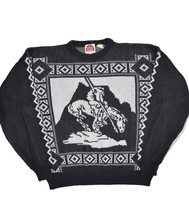 Vintage Miller Outerwear Sweater Mens XL Horse Equestrian Knight Crewneck - £102.82 GBP