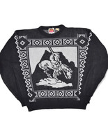 Vintage Miller Outerwear Sweater Mens XL Horse Equestrian Knight Crewneck - £100.82 GBP