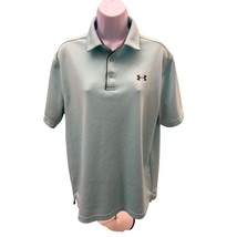 Under Armour Men size M Polo HeatGear Loose Green Athletic Shirt short s... - $18.04
