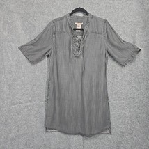 Philosophy Womans Dress  Juniors Large Gray Short Sleeve Lightweight Denim  - $20.56