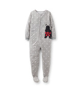 Girl Carters Fleece Footed Pajama Blanket Sleeper Sz 4T Terrier Dot Dog ... - £8.99 GBP