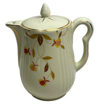 Vintage Hall Superior Coffee Tea Pot Pitcher Autumn Leaf Jewel Tea Dunbar - £19.50 GBP
