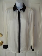 Michael Kors White/Black Button Down Shirt Size S Women&#39;s EUC - £30.35 GBP