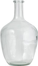 Serene Spaces Living Clear Glass Bottle Vase, Farmhouse Style Curved Bottle Vase - £24.96 GBP