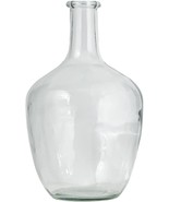Serene Spaces Living Clear Glass Bottle Vase, Farmhouse Style Curved Bot... - £25.02 GBP