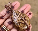Pendentif arbre de vie fait à la main, bijoux en cuivre, pierre de guéri... - £12.40 GBP