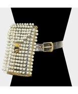 Gold Clear Cream Pearl Fanny Pack Purse Wallet Belt Cute Waist Bag Acces... - £42.83 GBP