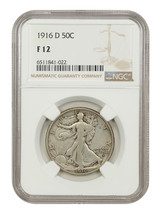 1916-D 50C Ngc F12 - £122.12 GBP