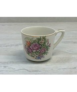 Vintage Floral Teacup, Made in Japan, 2&quot; x 2.25&quot;, Used (Good) - £5.73 GBP