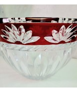 Vintage Mikasa Cut to Clear Crystal Ruby Red Celebrations Bowl Corinth F... - £23.08 GBP